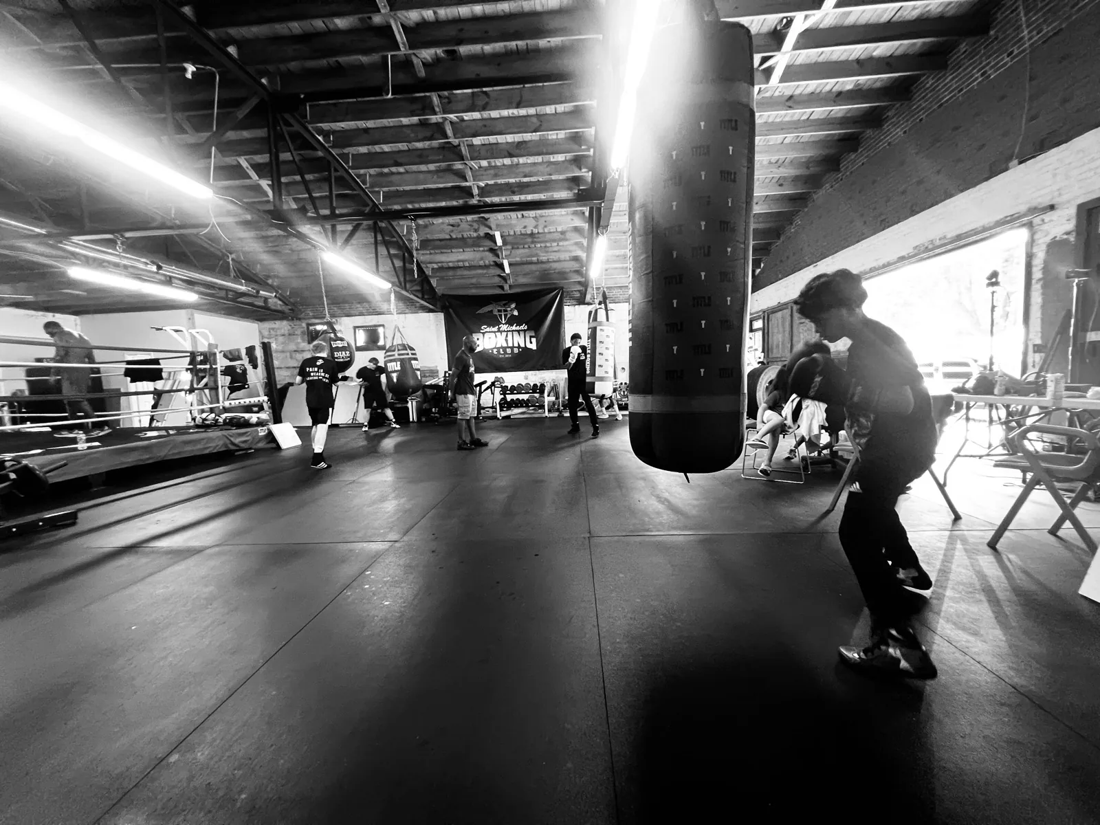 Training at Saint Michaels Boxing Club